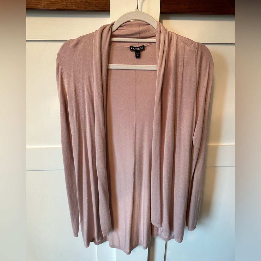 Light Pink Long Cardigan - Express, Small